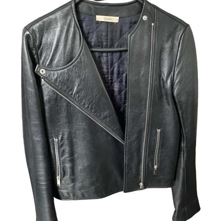 Celine Biker Black Leather Very good condition - Front View