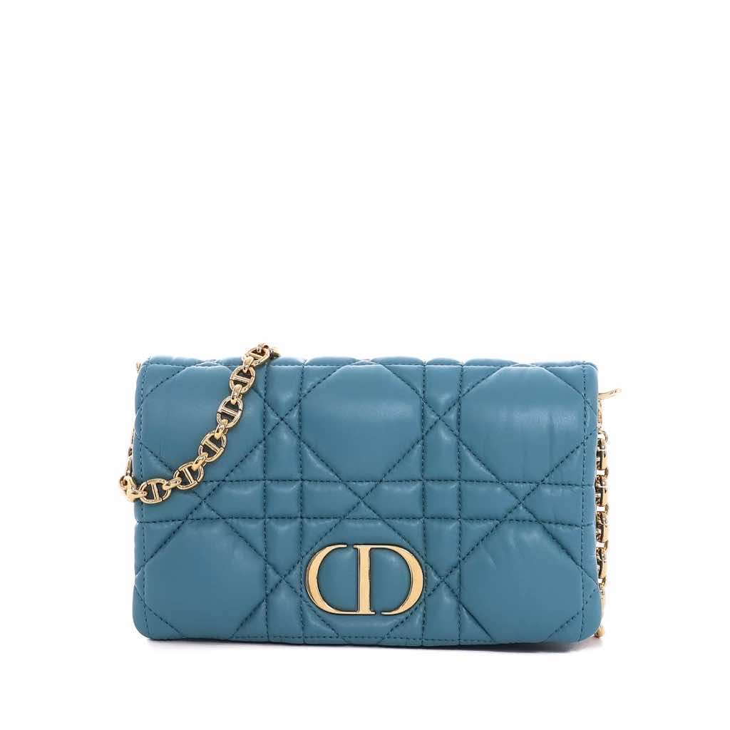Dior Caro Blue Leather Very good - Front View