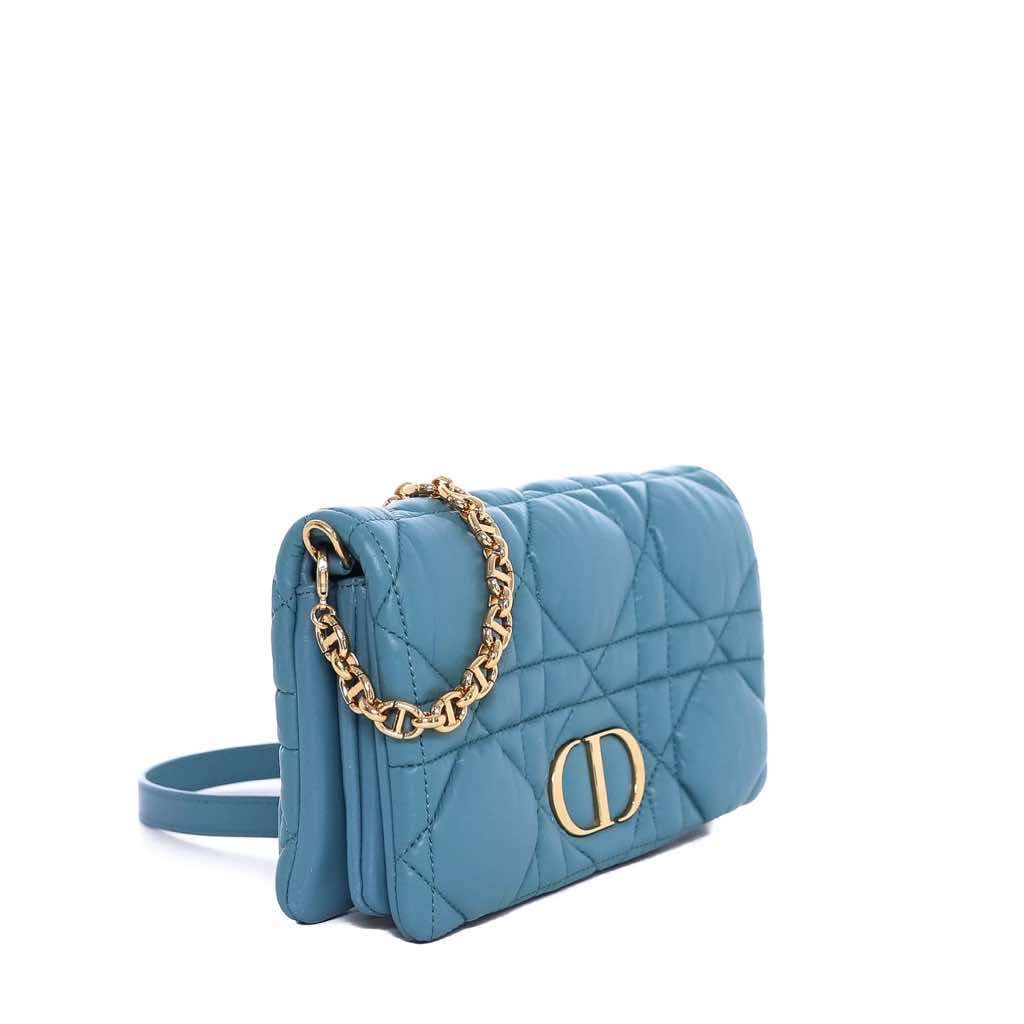 Dior Caro Blue Leather Very good - Back View