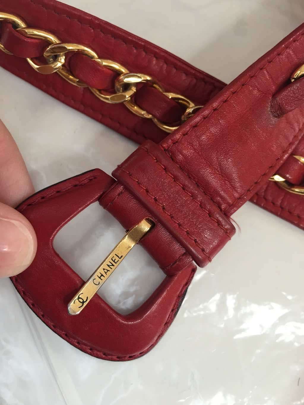 Chanel Red leather Red Leather Very good - Box View