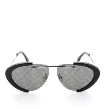 Fendi Acetate Monogram Black Sunglasses Black Never worn - Front View