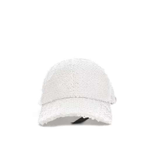 Chanel White sequin cap White Good - Front View