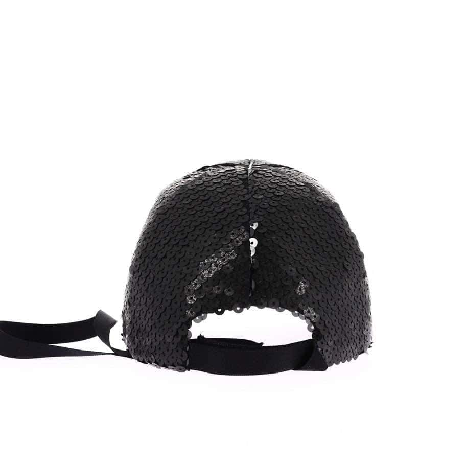Chanel Black sequin cap Black Good - Back View