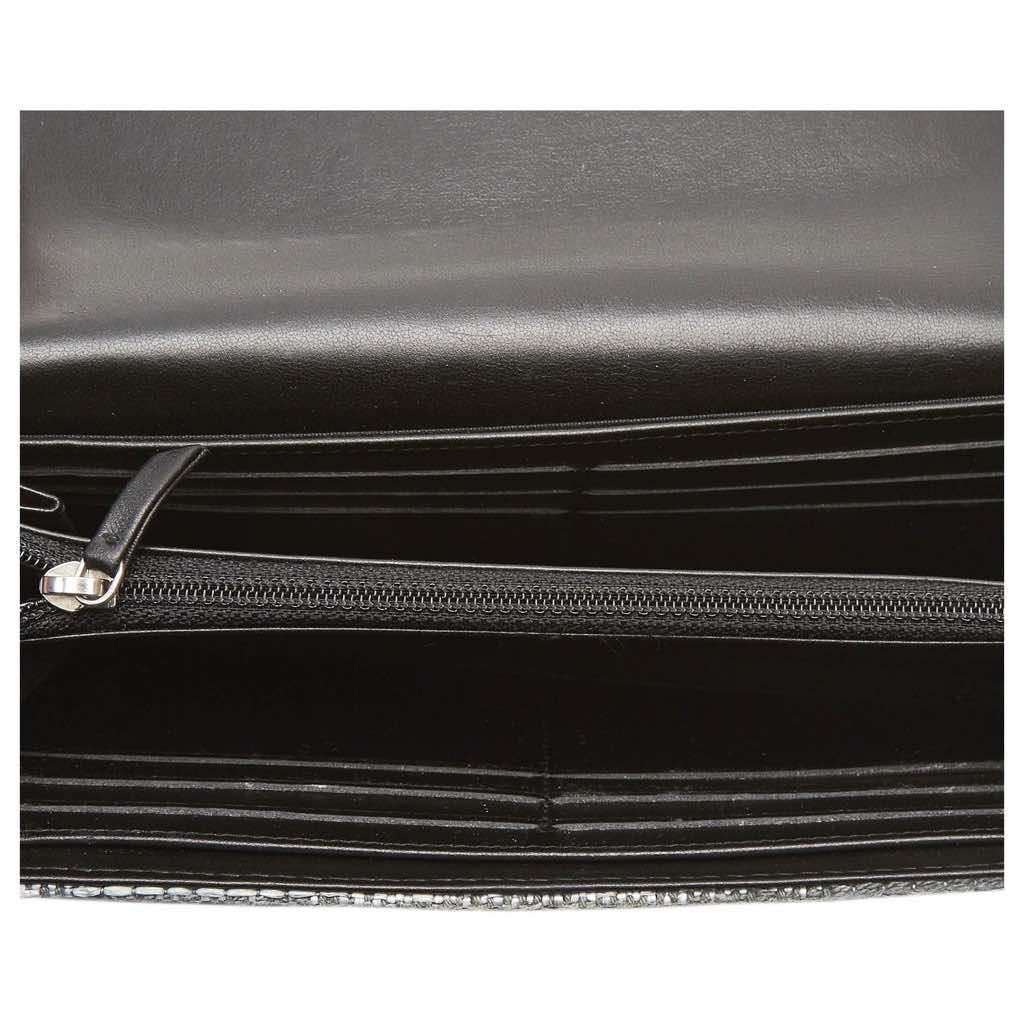 Chanel Tweed-effect velvet wallet Grey Velvet Never worn - Box View