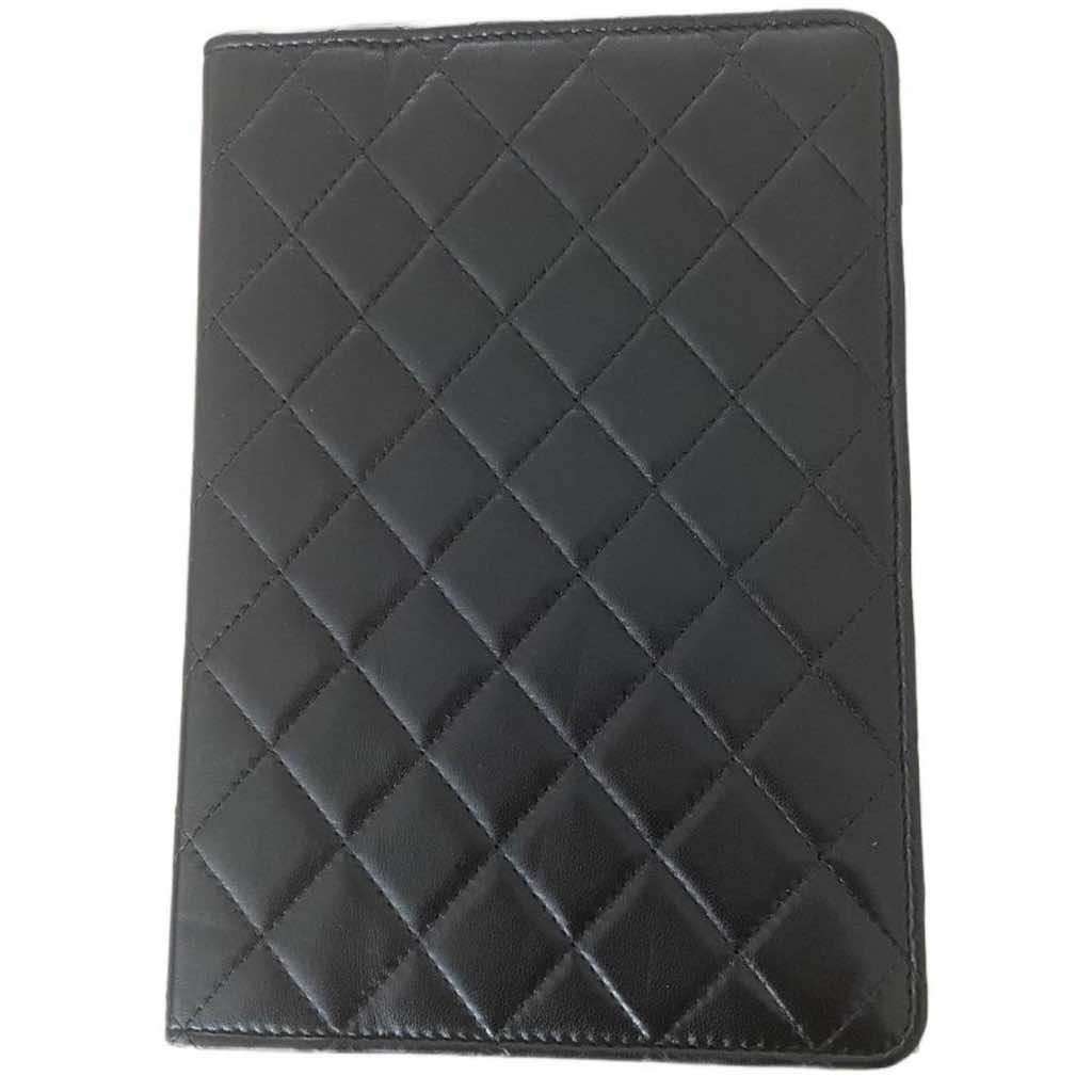 Chanel Timeless iPad mini protector Black Leather Never worn - Front View