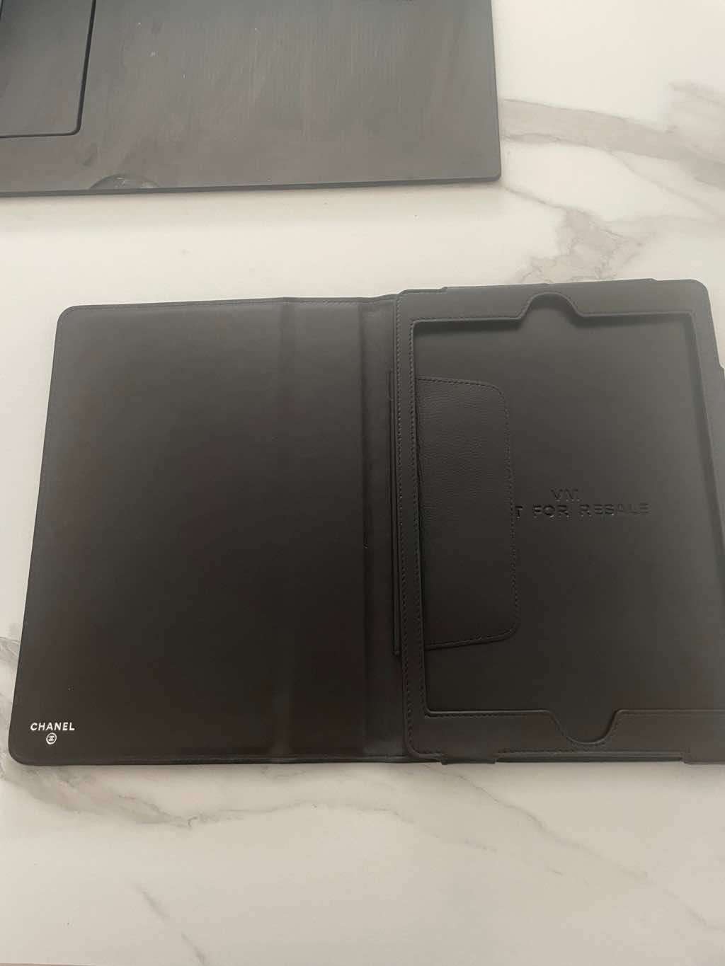 Chanel Timeless Ipad Protector Black Leather Never worn - Model View