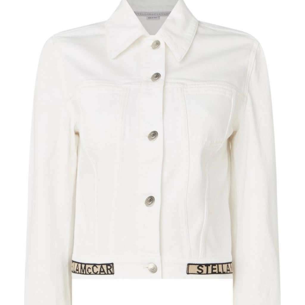 Stella McCartney White Denim Jacket White Denim Never worn, with tag - Front View