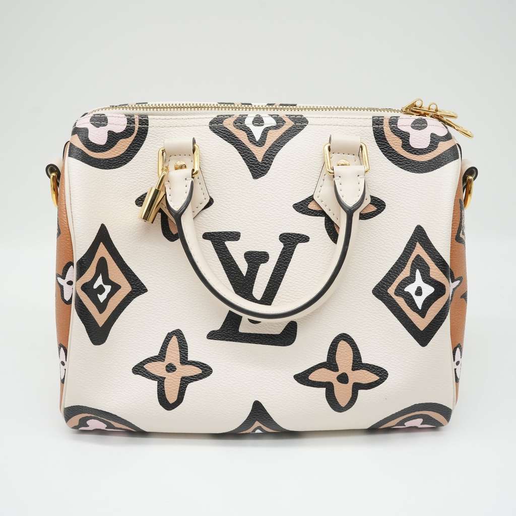 Louis Vuitton Bicolor Giant Wild At Heart Speedy Bandouliere 25 Bag M58947 White Canvas Good - Inside View