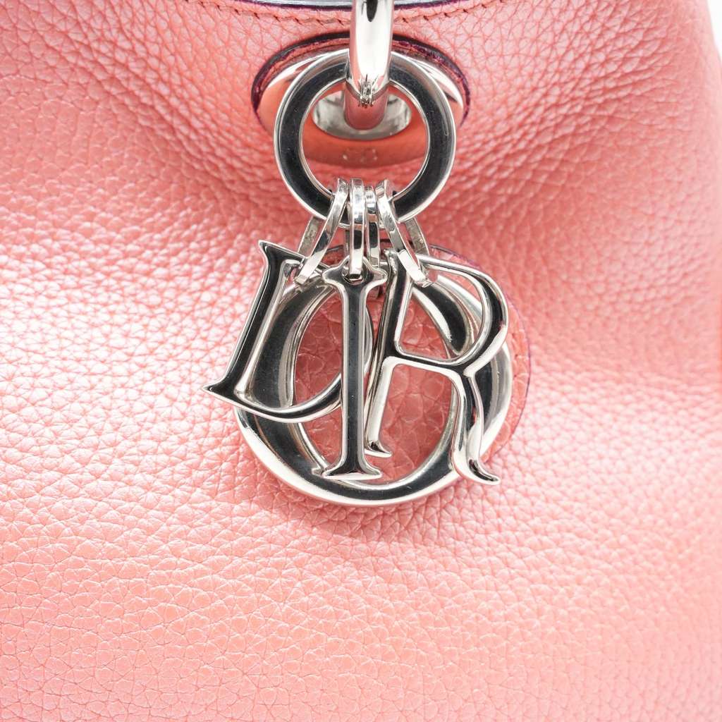 Christian Dior Pink Leather Small Diorissimo Shopper Tote Pink Leather Good - Box View
