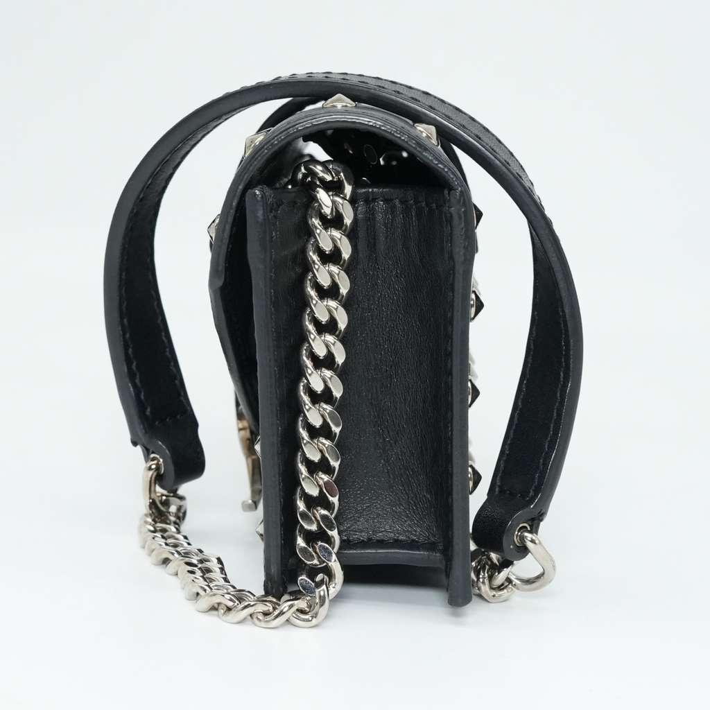 Yves Saint Laurent Calfskin Studded Mini Bag Black Good condition - Back View