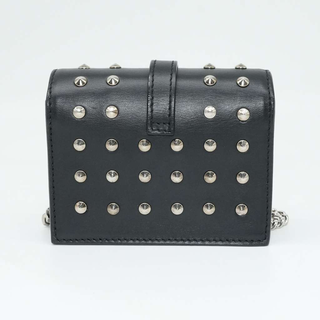 Yves Saint Laurent Calfskin Studded Mini Bag Black Good condition - Inside View