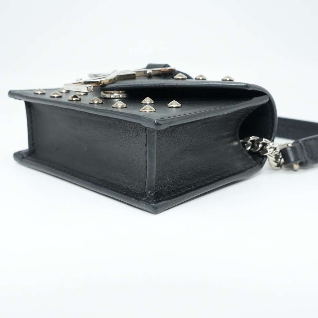 Yves Saint Laurent Calfskin Studded Mini Bag Black Good condition - Box View