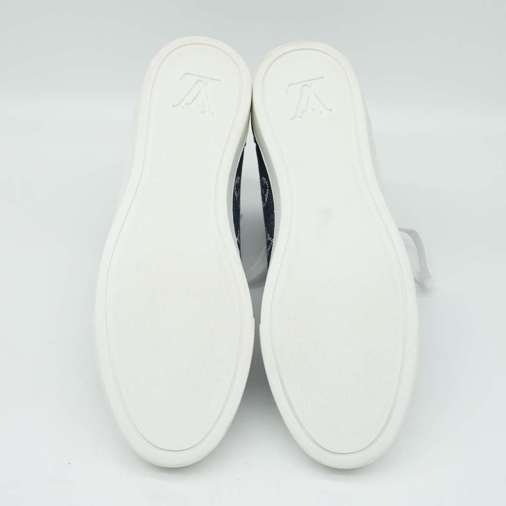 Louis Vuitton High-Top Denim Monogram Stellar Sneaker Size 36.5 Blue Denim Very good - Box View