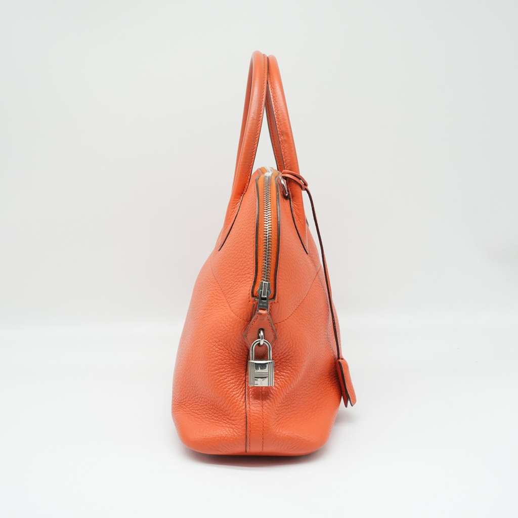 Hermès Bolide 31 Handbag In Potiron Orange Clemence Leather Orange Good - Back View