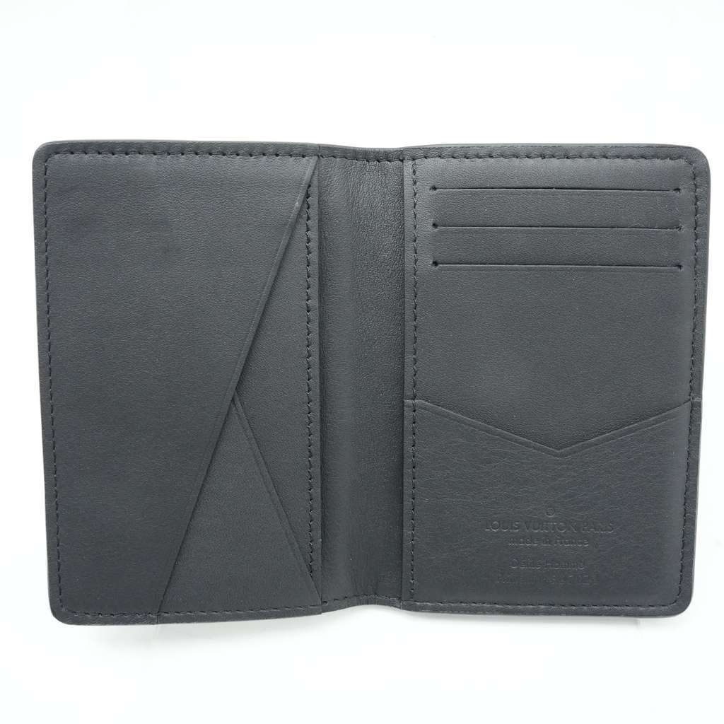 Louis Vuitton Blason Organizer de Poche Card Case Calfskin Black Pharrell Williams Limited Black Leather Good condition - Inside View