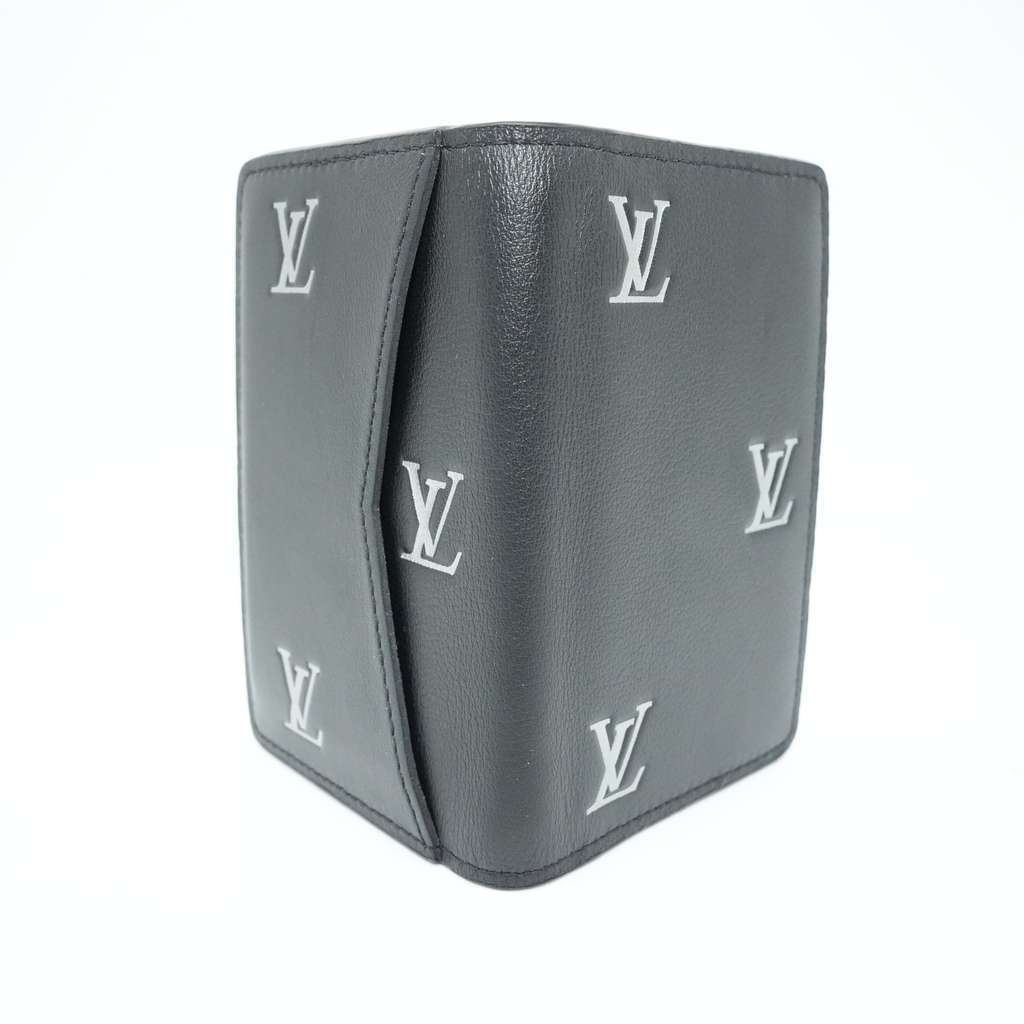 Louis Vuitton Blason Organizer de Poche Card Case Calfskin Black Pharrell Williams Limited Black Leather Good condition - Box View