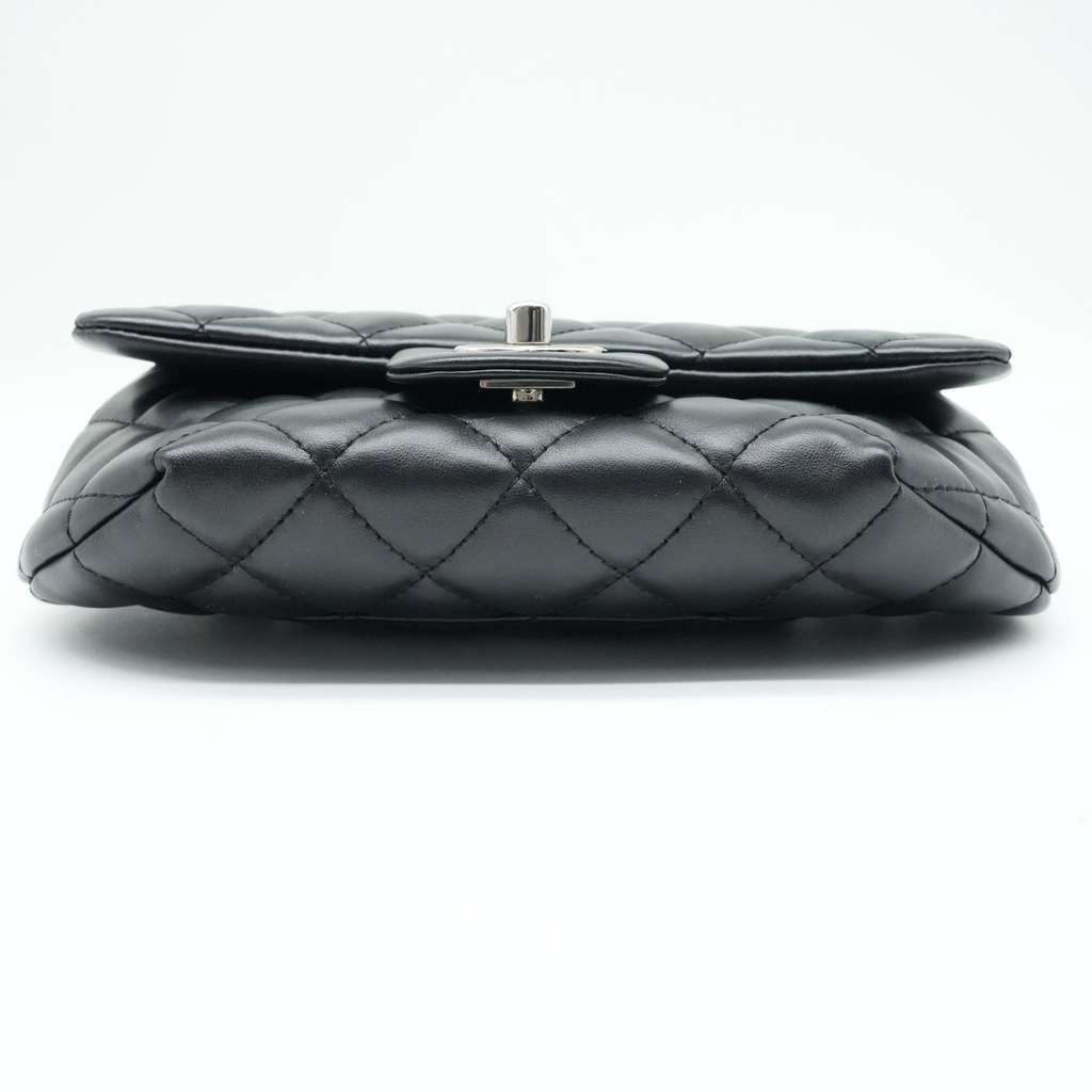 Chanel CC Uniform Flap Belt Bag Calfskin Quilted Black Black Leather Good - Box View