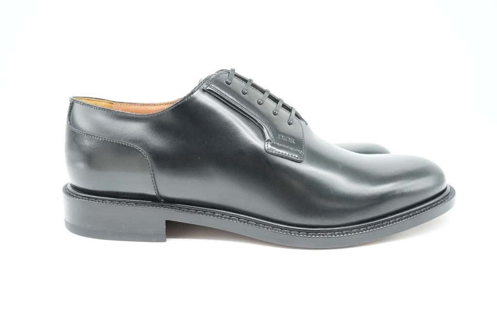 Dior Lace Up Derby Shoes Black Leather Size 44 Black Leather Good condition - Model View