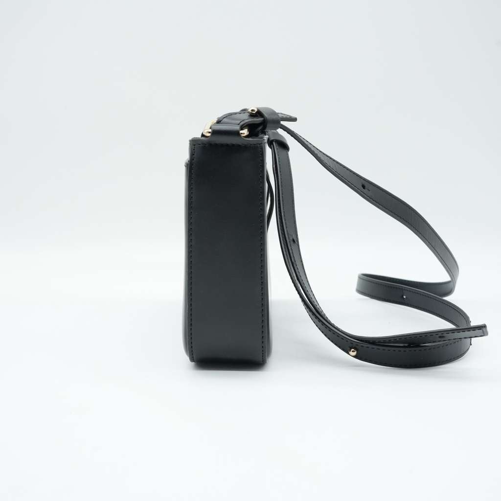 Cartier C de Cartier Mini Shoulder Bag In Black Calfskin Black Leather Good - Box View