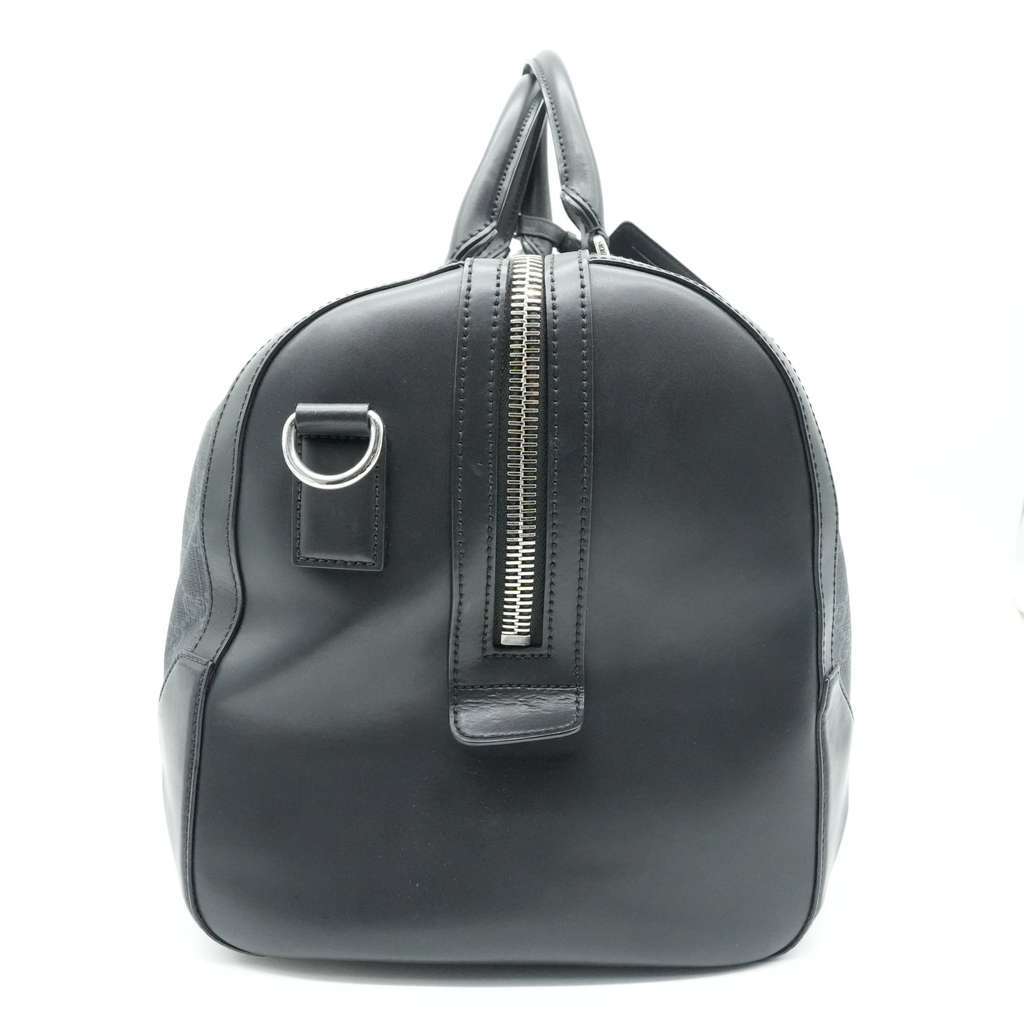 Gucci Black GG Supreme Canvas and Leather Large Carry On Duffel Bag Black Canvas Good condition - Back View