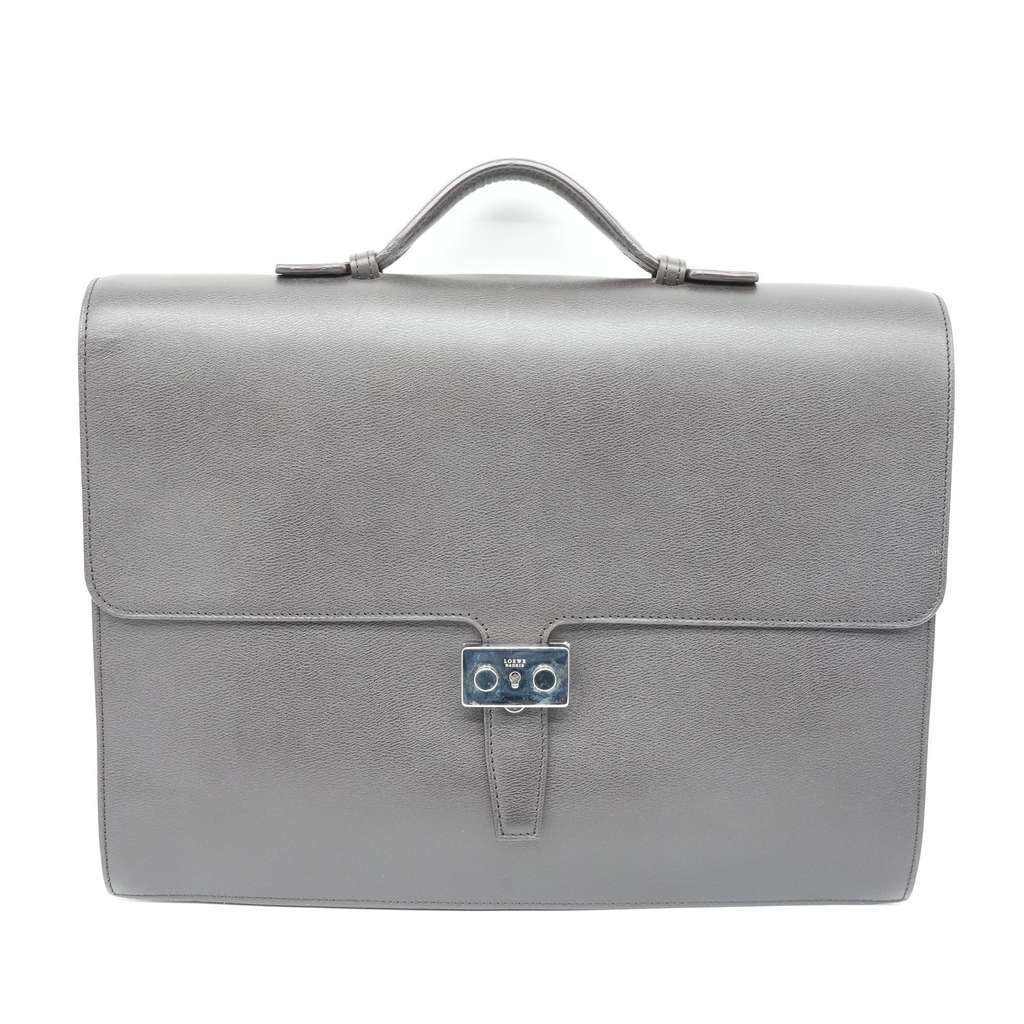 Loewe Leather Briefcase Grey Lace Good - Box View