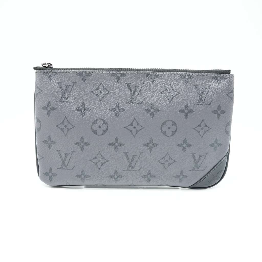 Louis Vuitton Trio Messenger Pouch Eclipse Canvas Grey Canvas Good condition - Front View