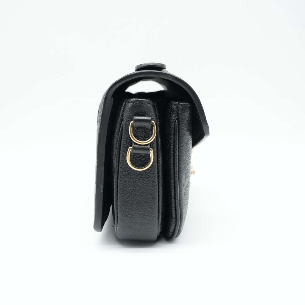 Louis Vuitton Pochette Metis East West Monogram Empreinte Black Bag M46595 Black Good - Back View