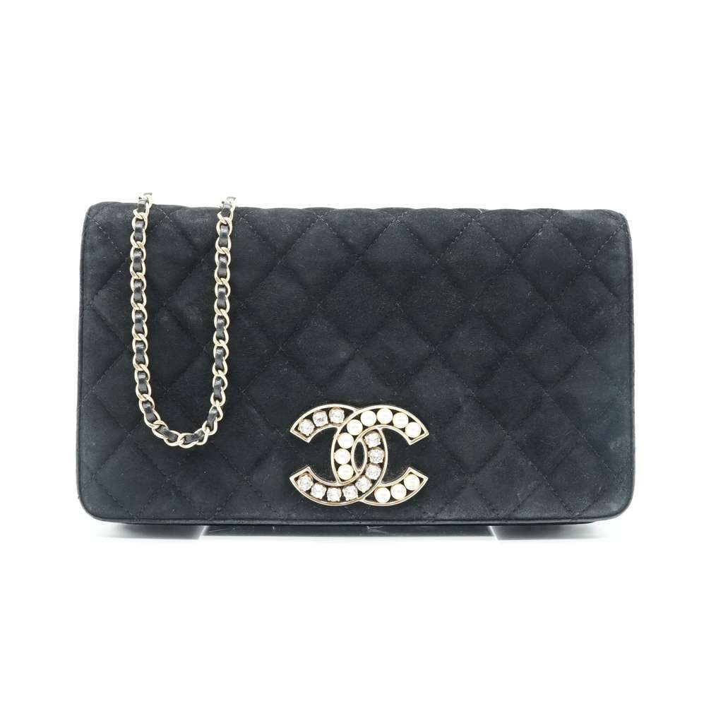 Champion Velvet Pearl & Rhinestone CC Logo 19789951 Black Velvet Fair - Back View
