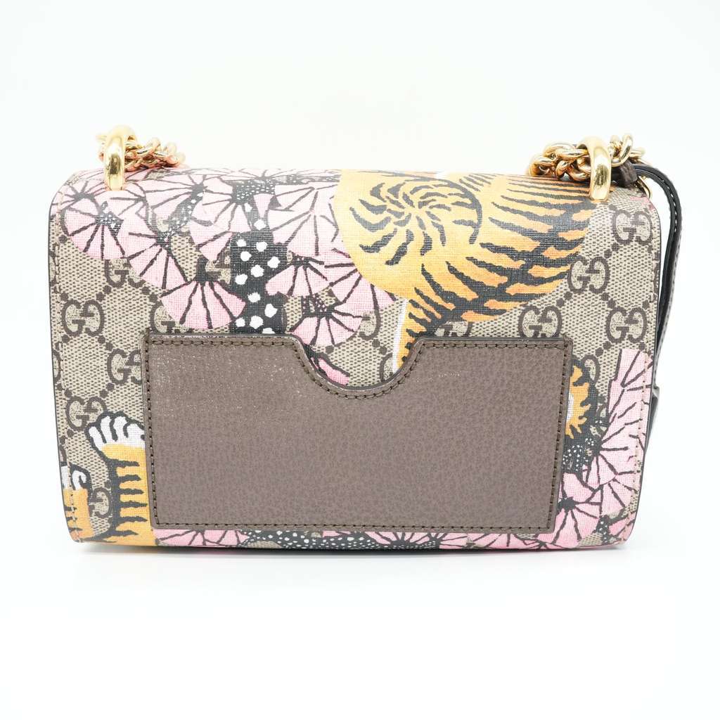 Gucci Multicolor GG supreme Padlock Bengal Print GG Coated Canvas Small Shoulder Bag MultiColor Canvas Good - Model View