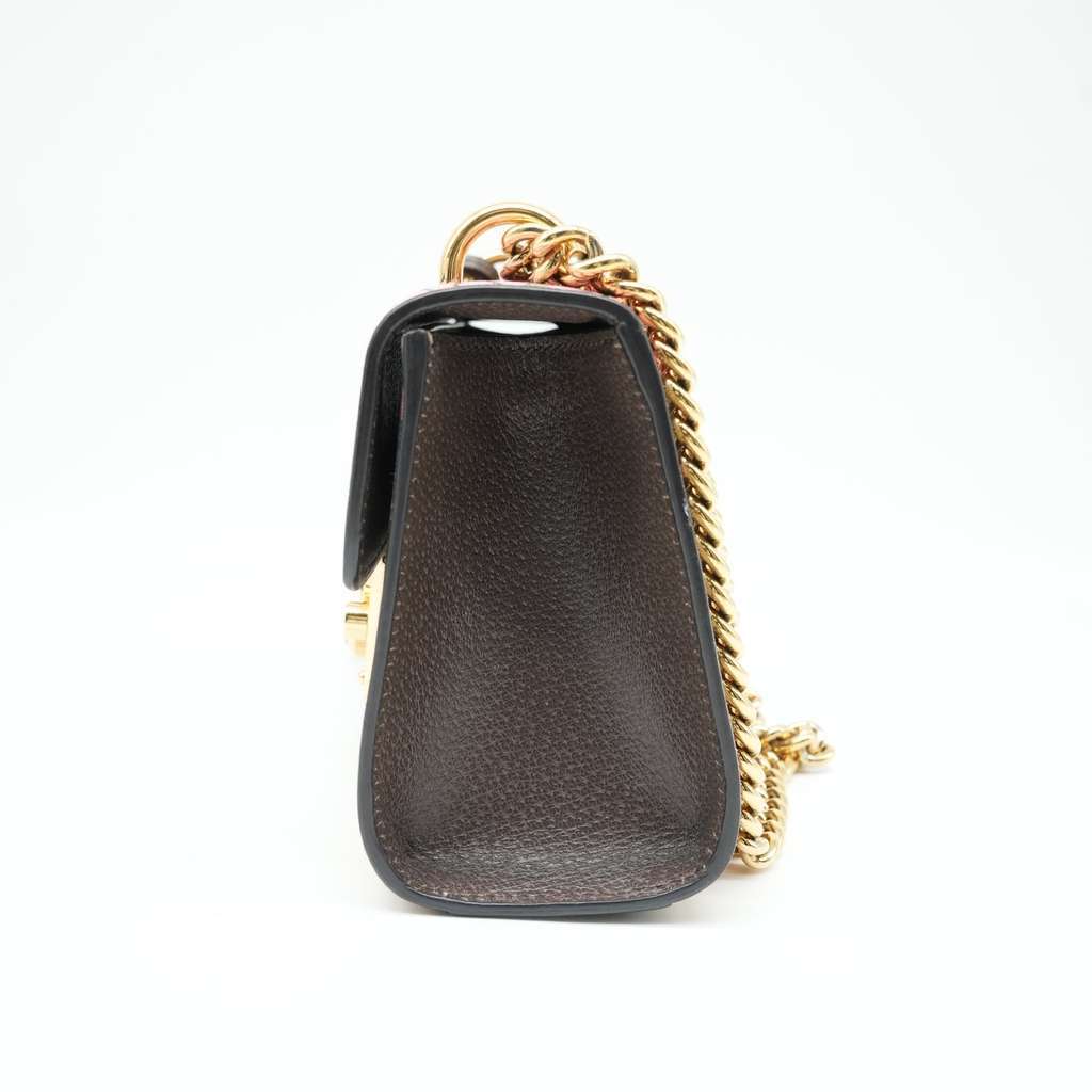 Gucci Multicolor GG supreme Padlock Bengal Print GG Coated Canvas Small Shoulder Bag MultiColor Canvas Good - Box View