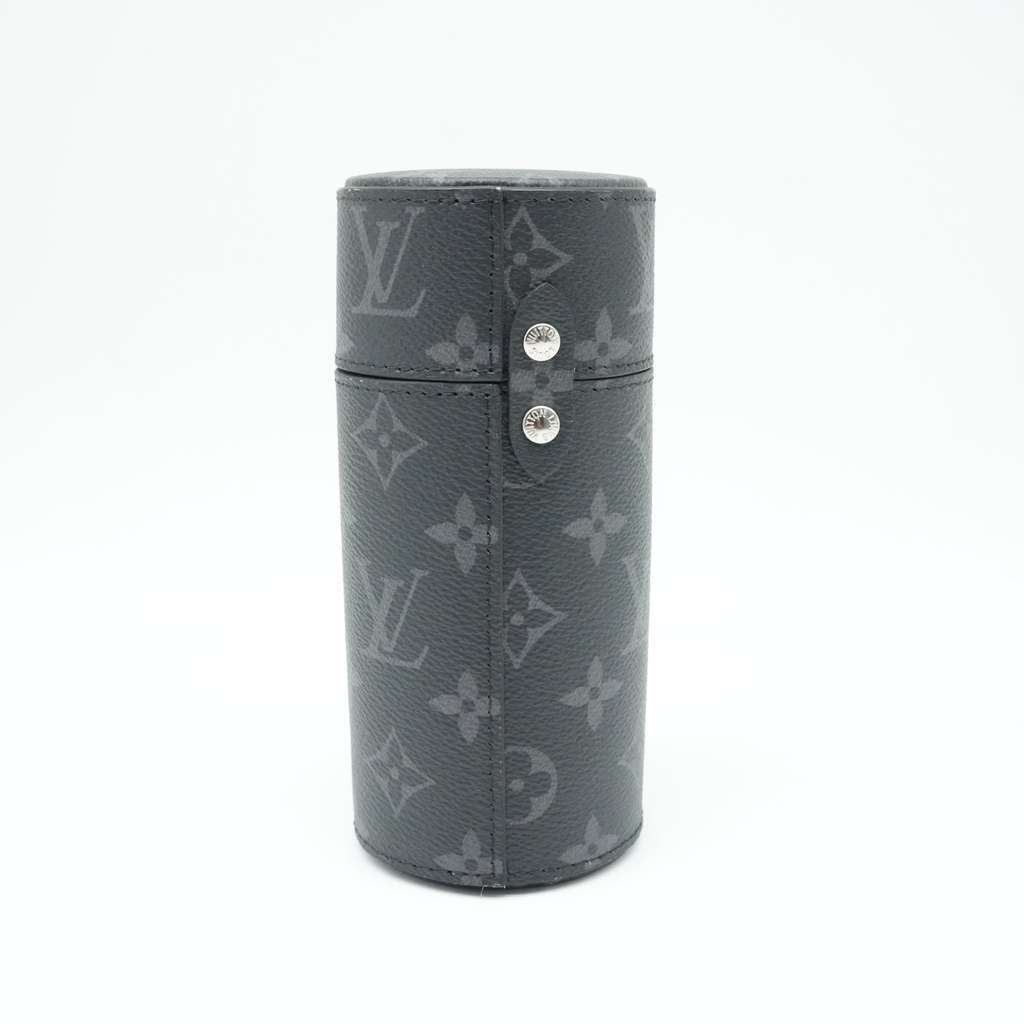 Louis Vuitton Perfume Travel Case Black Monogram Eclipse Black Canvas Good - Inside View