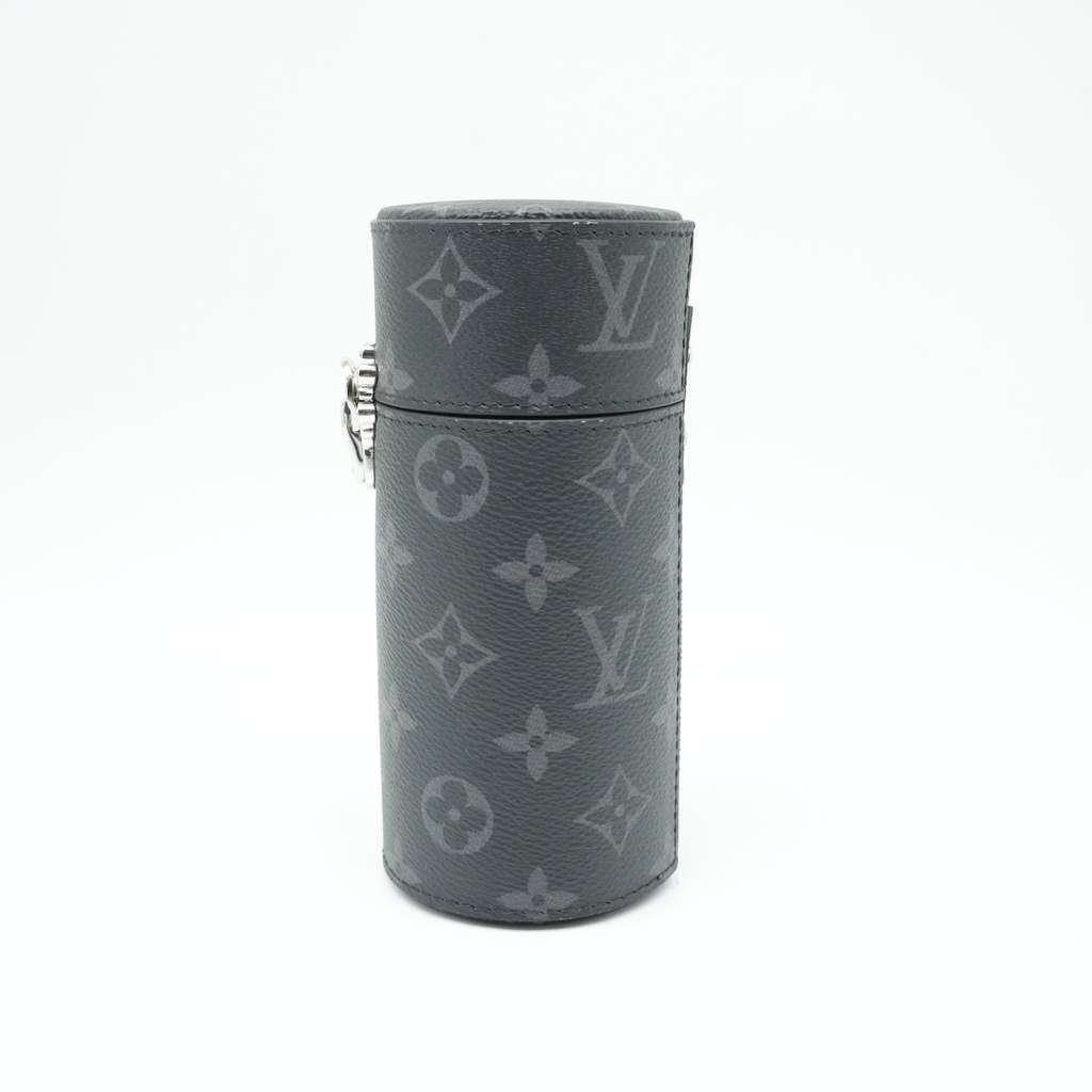 Louis Vuitton Perfume Travel Case Black Monogram Eclipse Black Canvas Good - Model View