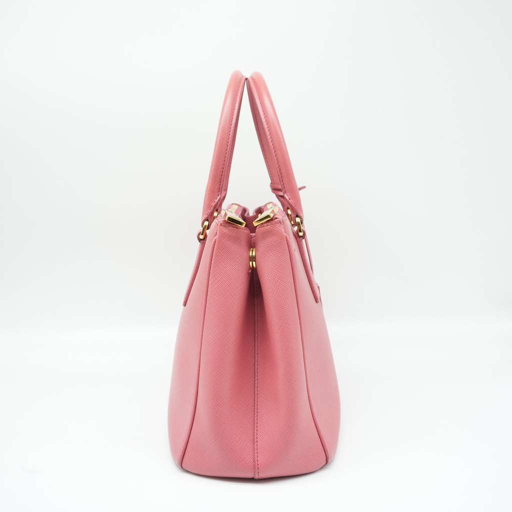 Prada Saffiano Lux Leather Medium Galleria Tote Pink Pink Fair - Model View