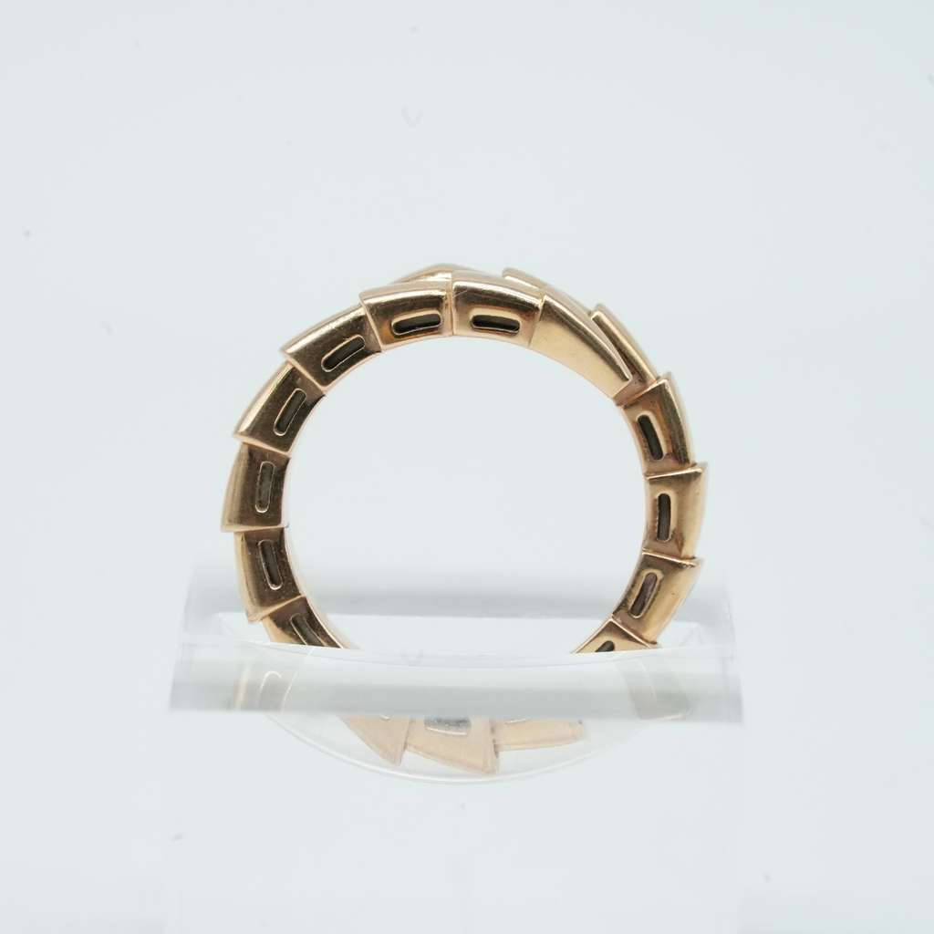 Bvlgari Ring 18K Pink Gold 5.5 M Size 7R3PMM 6.45g 1231VI Gold Rose Gold Good - Box View