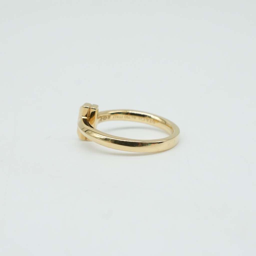 Tiffany & Co T1 NRW Ring 18K YG 4g With Diamond Size 5.25(US) Gold Good - Box View