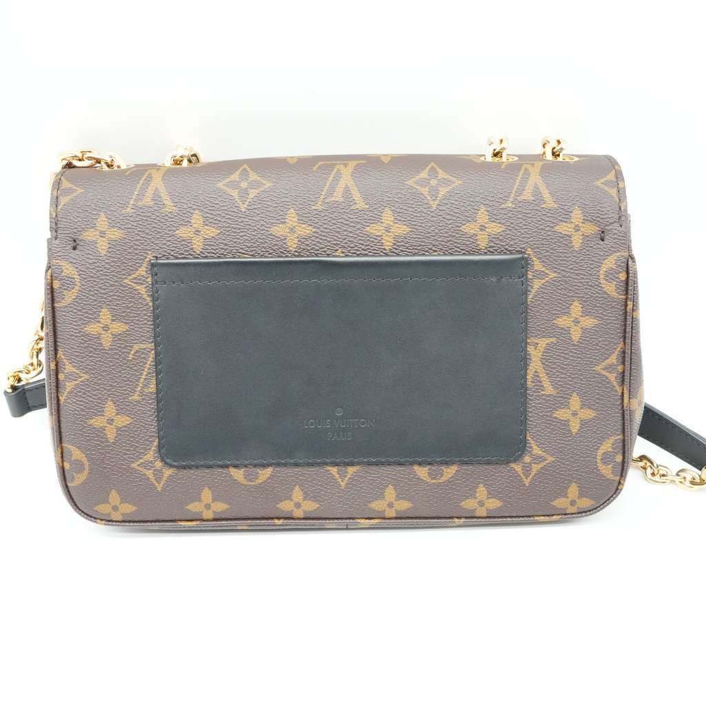 Louis Vuitton Marceau Monogram HandBag Black M46126 Brown Canvas Good - Model View