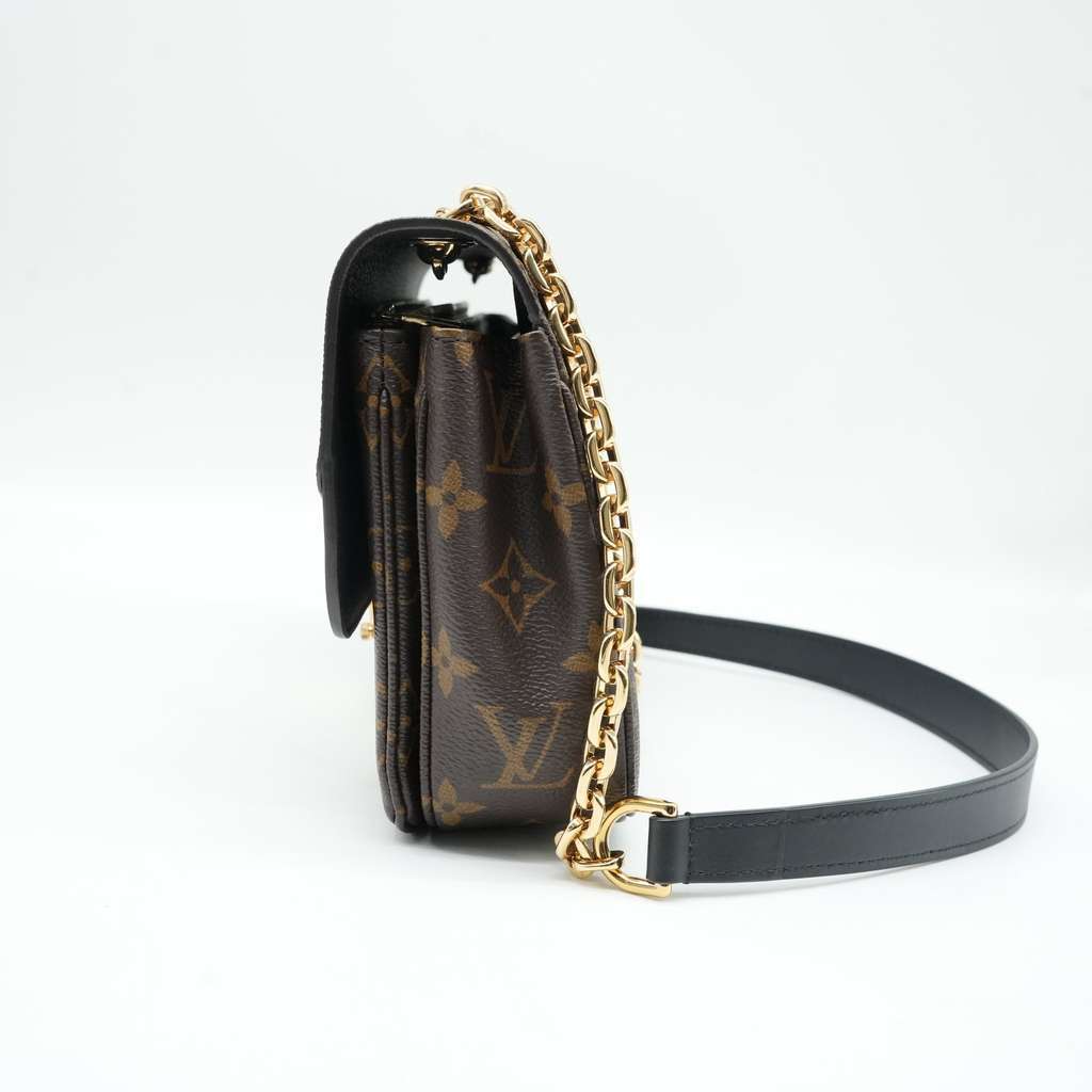 Louis Vuitton Marceau Monogram HandBag Black M46126 Brown Canvas Good - Box View