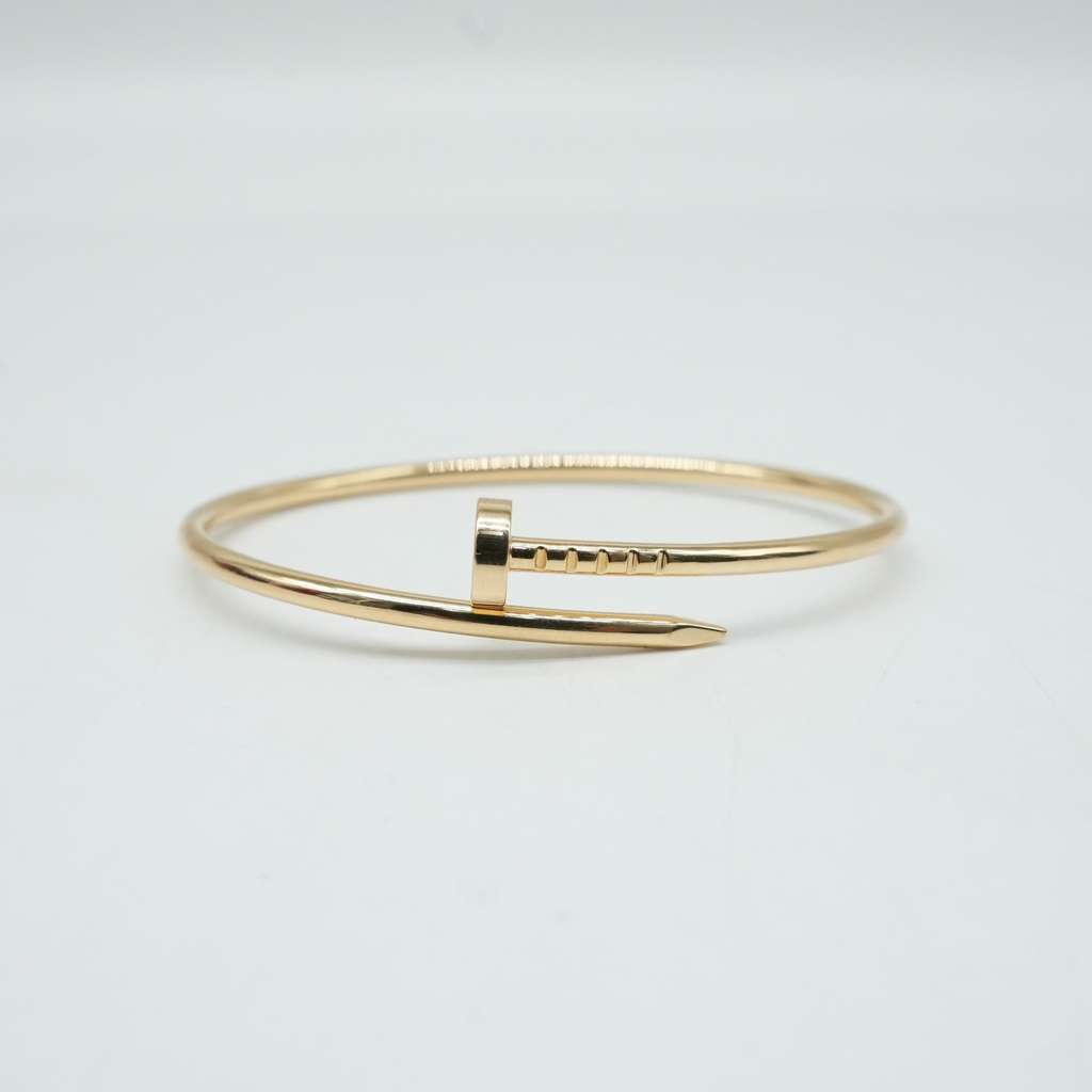 Cartier Just Un Clou  Bracelet 18K Yellow Gold SM Size:16 159MU 9.06g Gold Good - Back View