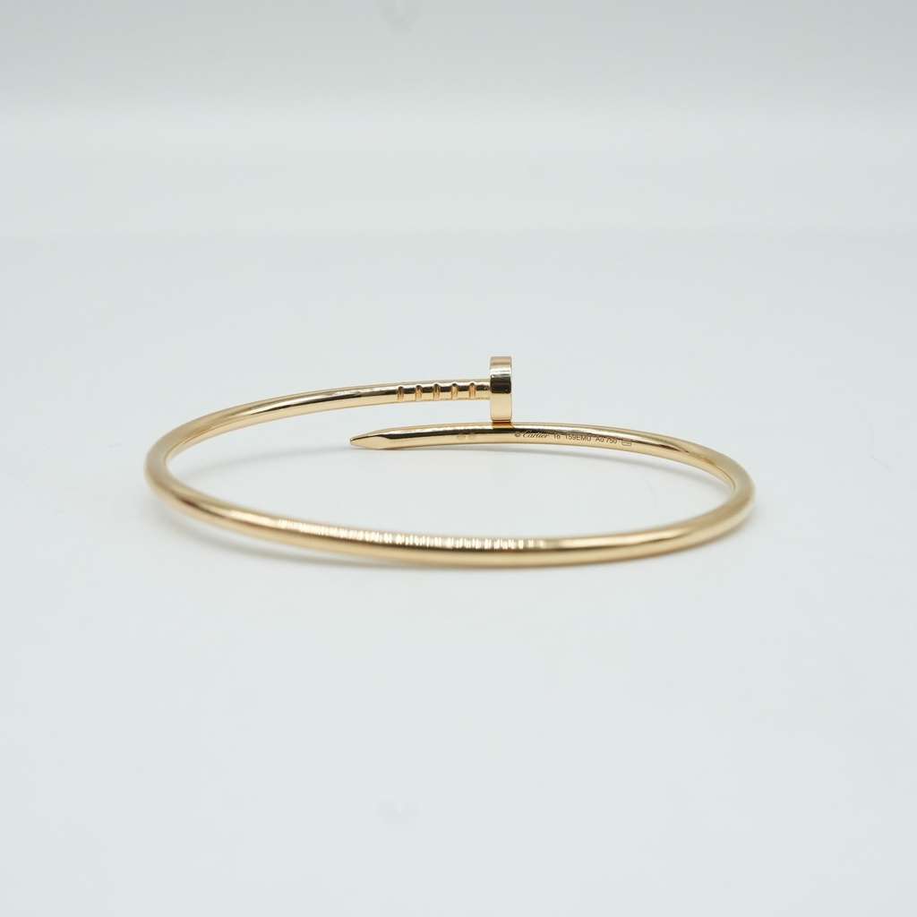 Cartier Just Un Clou  Bracelet 18K Yellow Gold SM Size:16 159MU 9.06g Gold Good - Model View