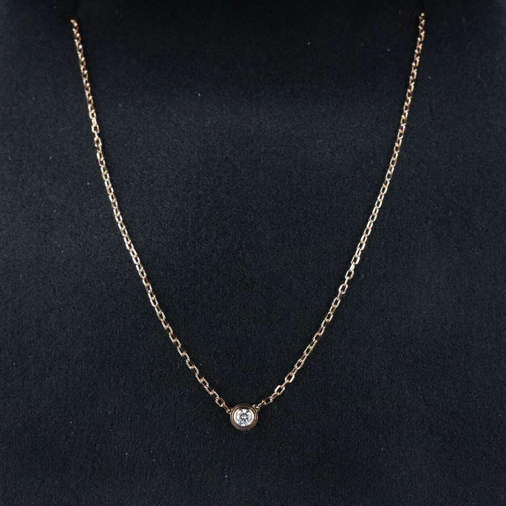 Cartier D'amour SM K18 Rose Gold NC Diamond 2.9g Gold Rose Gold Good - Back View