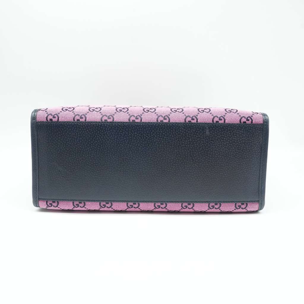 Gucci GG Supreme Canvas Multicolor Small Handbag Pink Pink Canvas Good - Box View