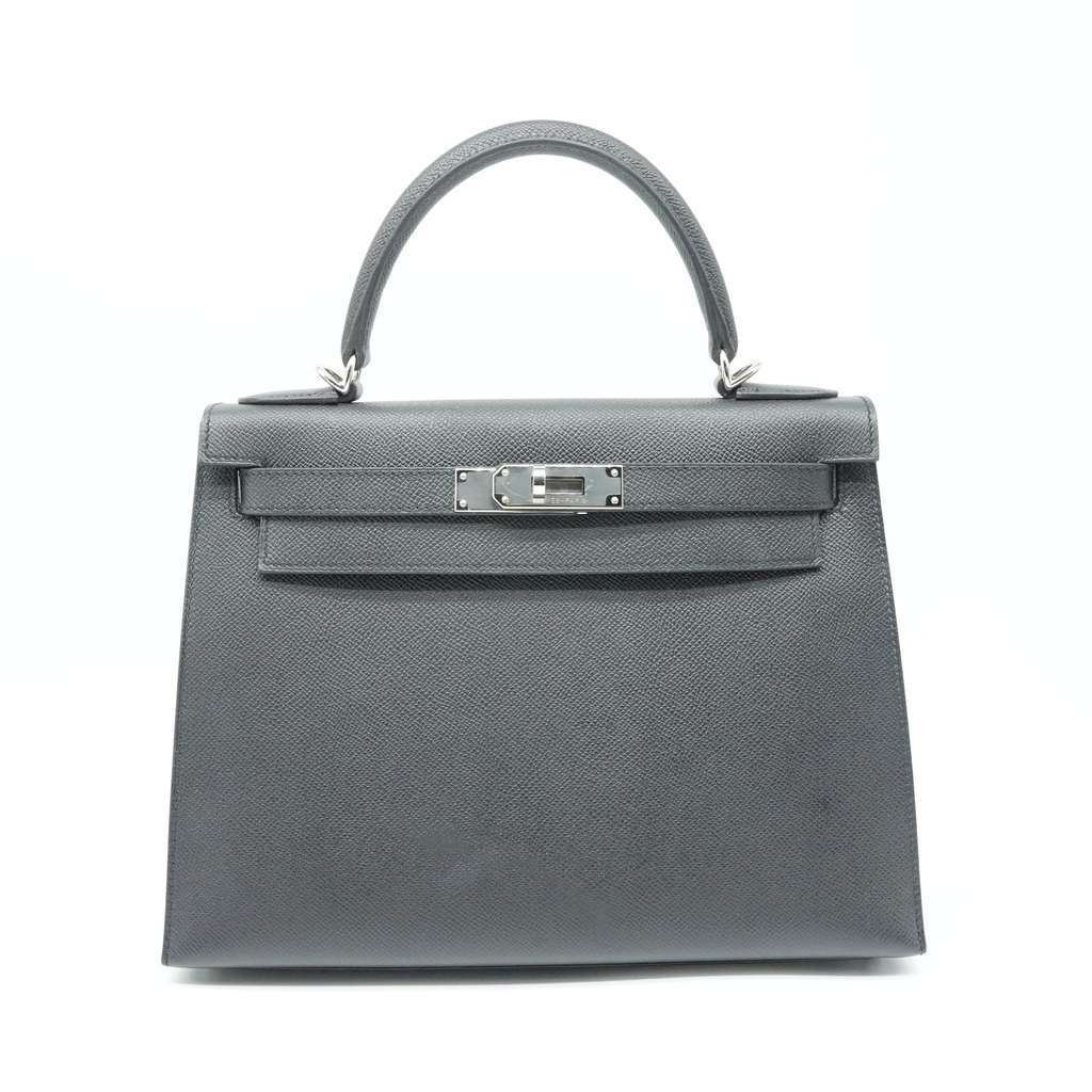 Hermès Kelly 28 Black Stamp D(2019) Black Good - Front View