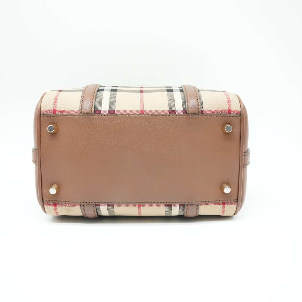 Burberry Horseferry Alchester Mini Bowling Beige Canvas Fair - Box View