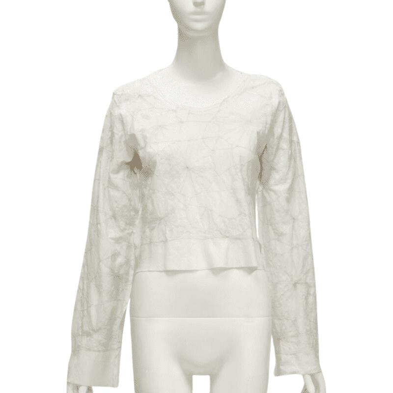 Comme Des Garcons Floral Embroidery Top Beige Cotton Very good - Front View