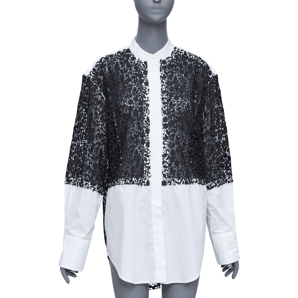 JW ANDERSON Lace Insert Shirt White Cotton Good condition - Front View