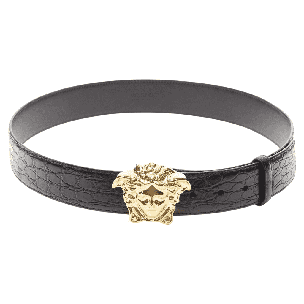 Versace DCU4140 DFCG D41OH Black Leather Never worn, with tag - Front View