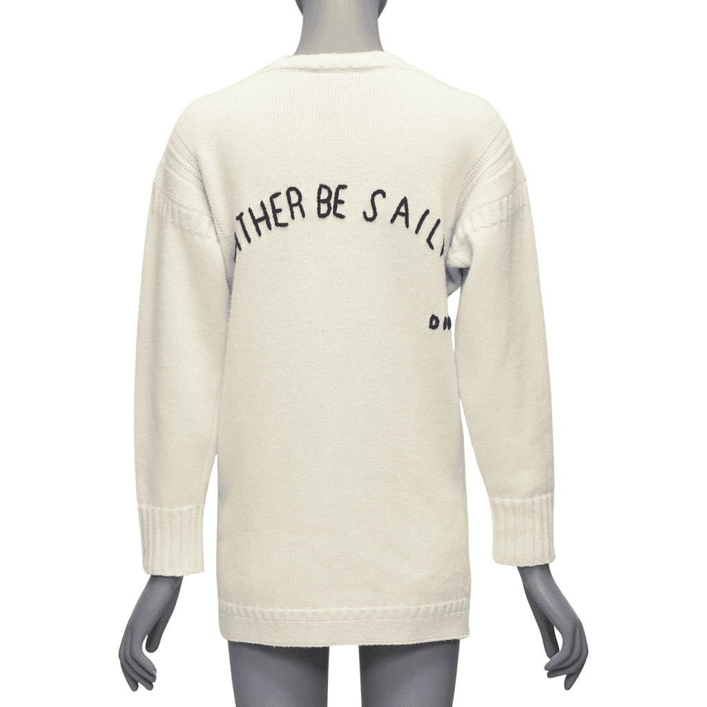 Dior Rather Be Sailing Ecru Wool Good - Front View