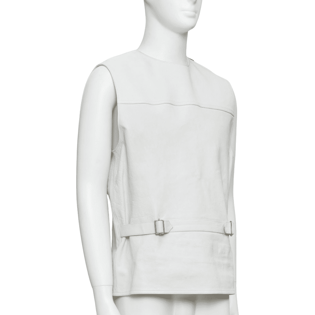Prada White Leather Vest Ecru Leather Very good condition - Front View