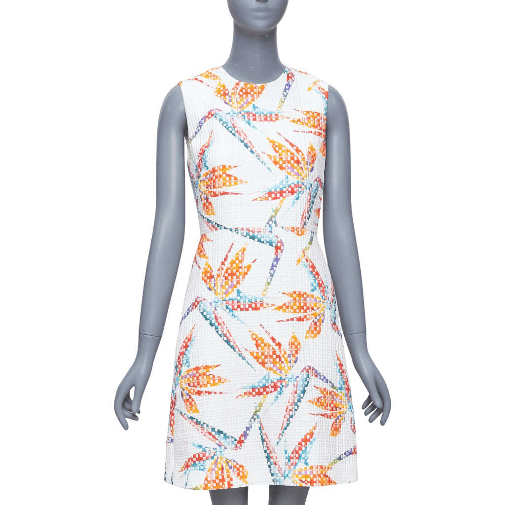 Fendi Bird Paradise Dress White Polyester Never worn - Front View