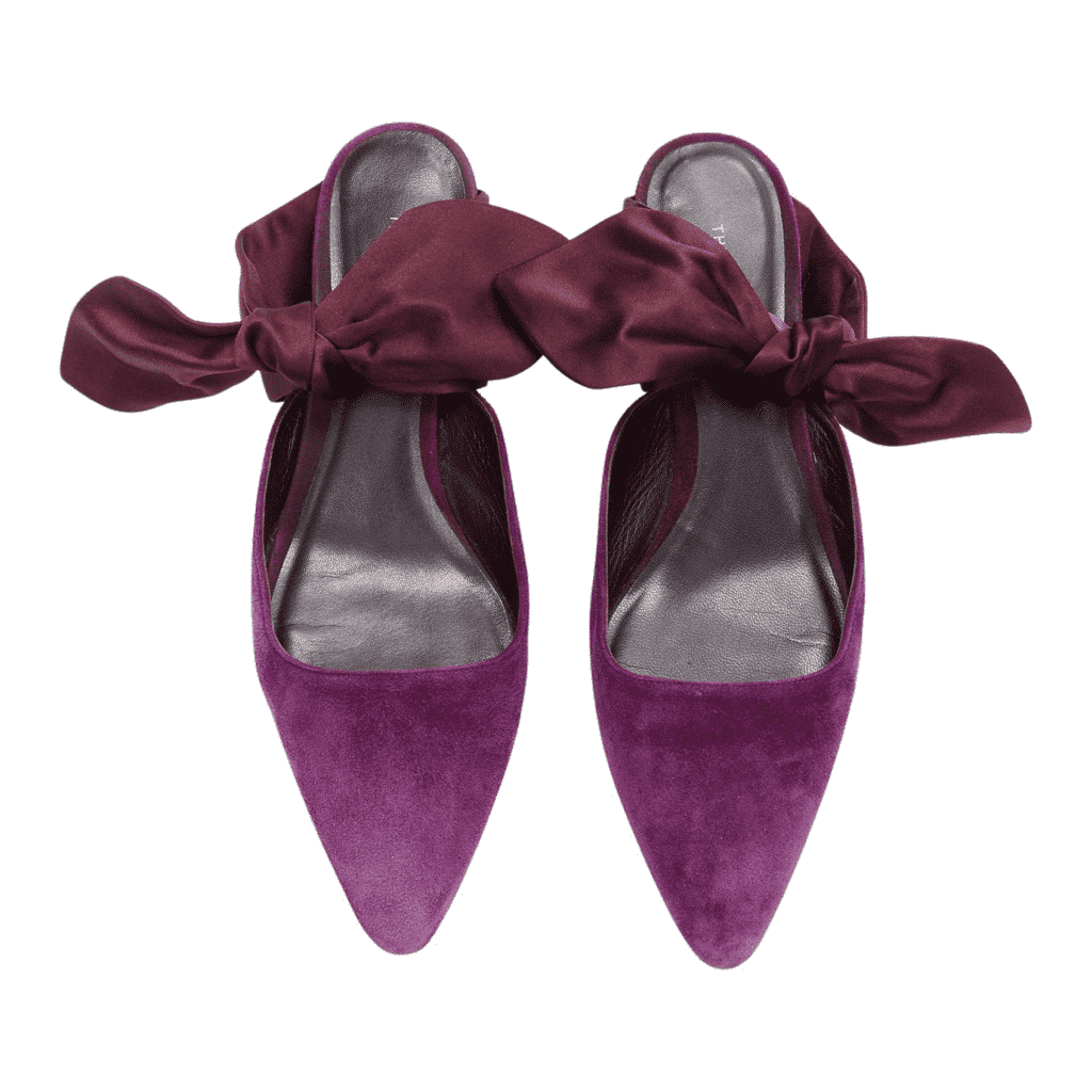 The Row Coco Bow Purple Leather Very good - Front View